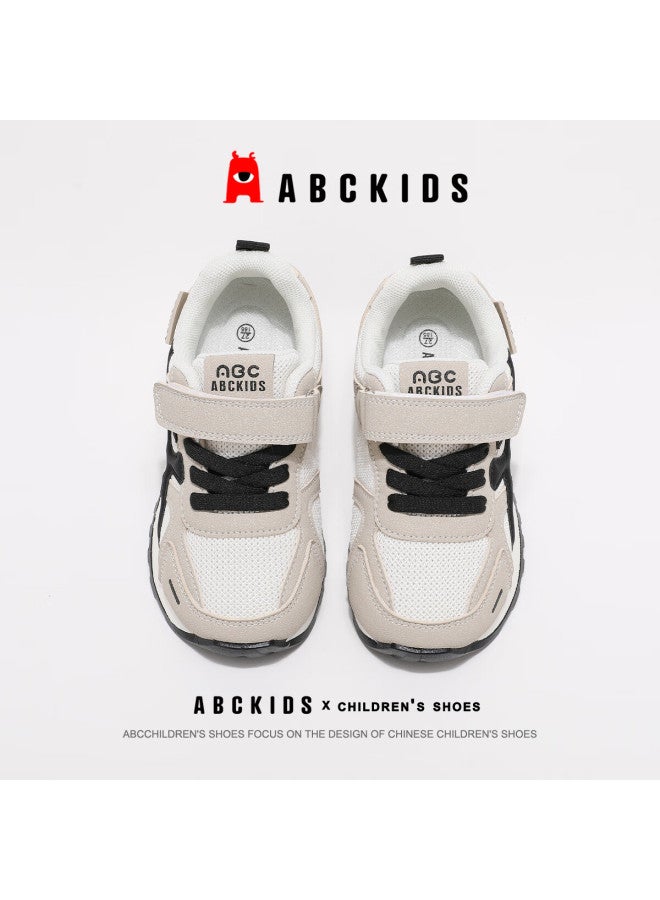 Abc Kids Autumn Kids Running Shoes Boys Girls Breathable Mesh Casual Sneakers Black/white Gray Size 27 - Image 3