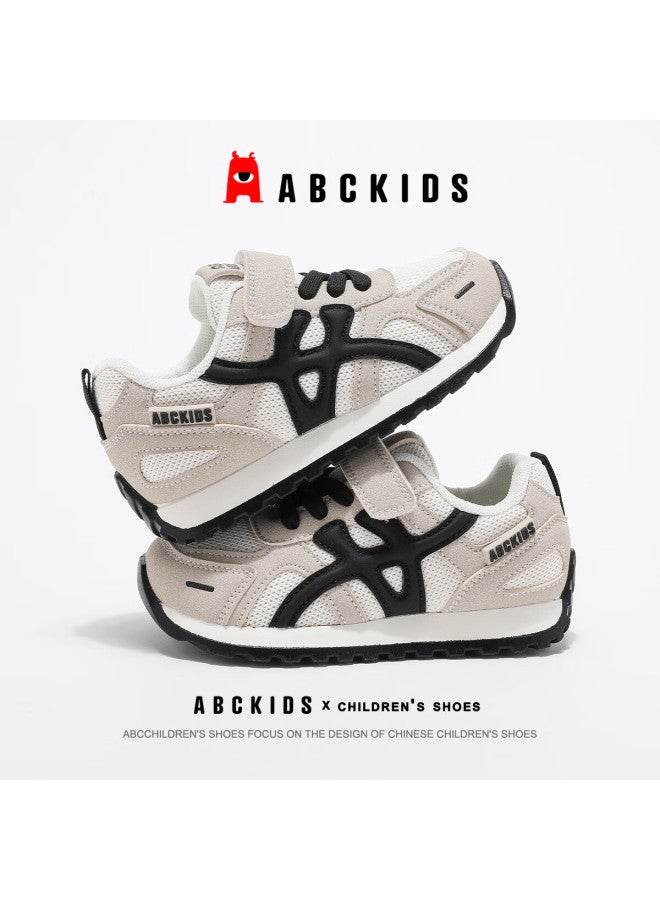 Abc Kids Autumn Kids Running Shoes Boys Girls Breathable Mesh Casual Sneakers Black/white Gray Size 27 - Image 2