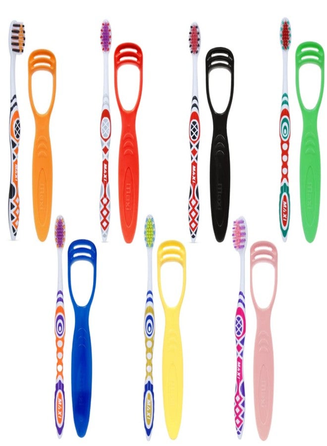 MAXI Style Toothbrush & Tongue Cleaner-Oral Hygiene Kit (Pack of 12) - Image 1