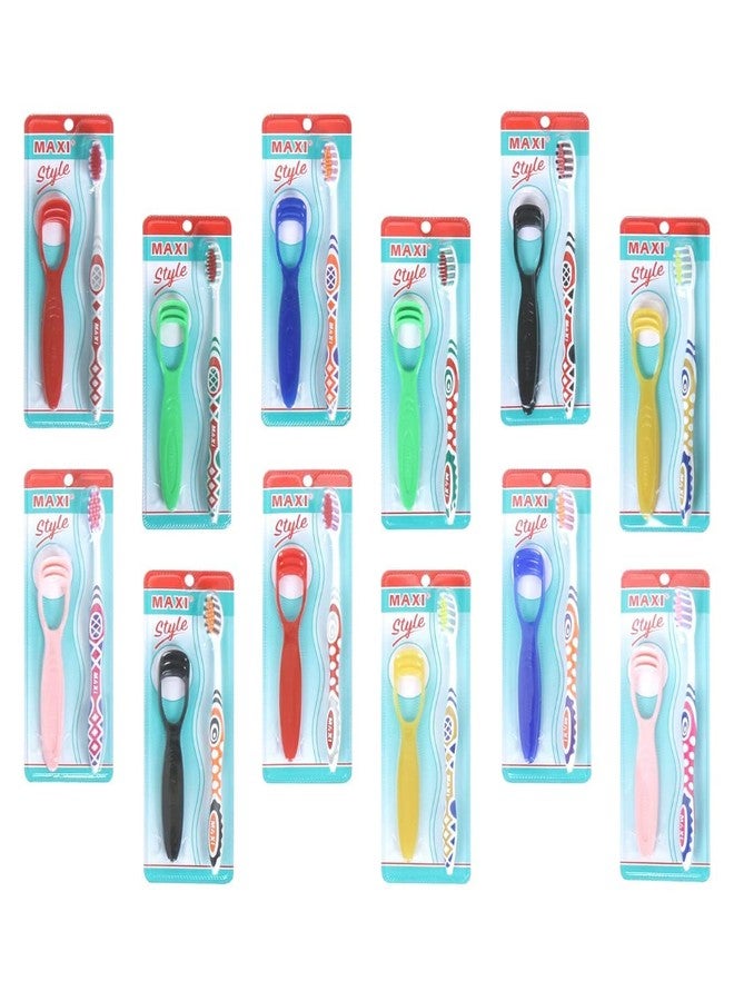 MAXI Style Toothbrush & Tongue Cleaner-Oral Hygiene Kit (Pack of 12) - Image 4