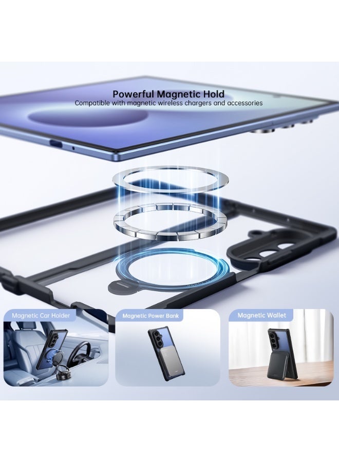 إكسوند حافظة حماية متوافقة مع for Samsung Galaxy Z Fold 8 Ultra مزودة بواقي شاشة مدمج، مع حامل مغناطيسي دوّار بزاوية 360 درجة، وغطاء خلفي بتصميم حماية مرتفع للكاميرا - Image 5