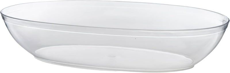 Blue Sky Bluesky Trading Oval Clear Small Plastic Serving Bowl  1 Count  Perfect for Salads Snacks  More - Image 1