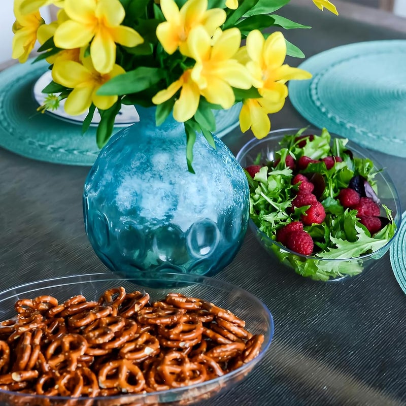 Blue Sky Bluesky Trading Oval Clear Small Plastic Serving Bowl  1 Count  Perfect for Salads Snacks  More - Image 2