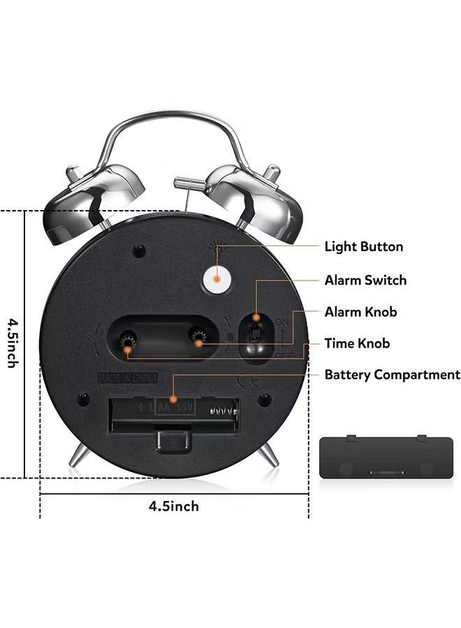 بيوينتي ساعة منبه بصوت عالٍ - أسود - Image 4