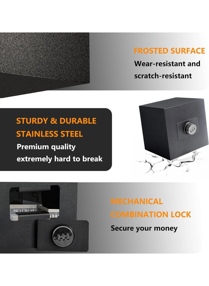 YelaJoy Piggy Bank for Adults with Password Lock & 10 Cartoon Stickers, Large Unbreakable Stainless Steel Money Saving Box, Indestructible Cash Savings Jar for Real Money, Ideal for Savings Challenges - Image 4