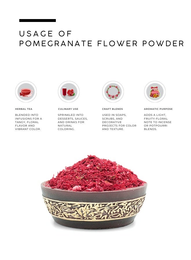 أباميك مسحوق زهرة الرمان من أوافي ميل، نباتي 100% - 500 غرام | 17.6 أونصة - Image 3