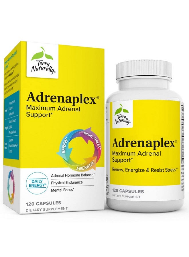 Terry Naturally Adrenaplex 120 Capsules Maximum Adrenal Support Supplement Promotes Daily Energy Mental Focus  Physical Endurance Nongmo Glutenfree 60 Servings - Image 2