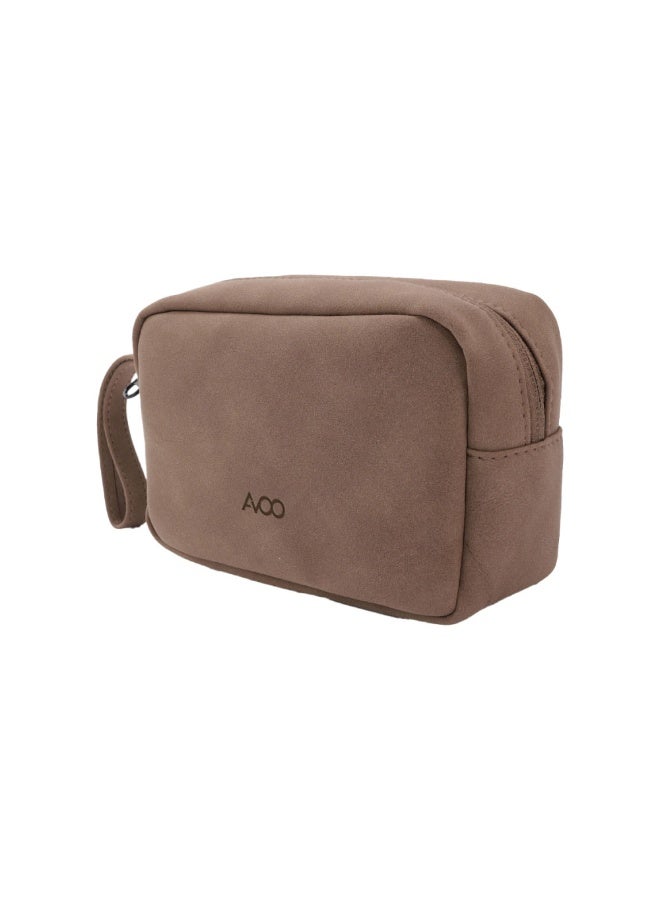 أفو حقيبة متعددة الاستخدامات أنيق من خامة متينة مقاومة للماء، مثالية لحفظ وتنظيم الكابلات، الشواحن، الإكسسوارات، والساعات، مناسبة للسفر والاستخدام اليومي بلون بني . - Image 1