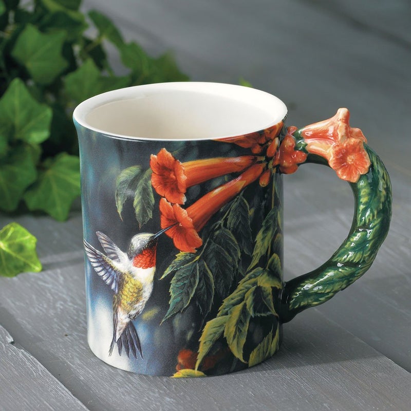 Wild Wings Hummingbird Sculpted Mug by Rosemary Millette