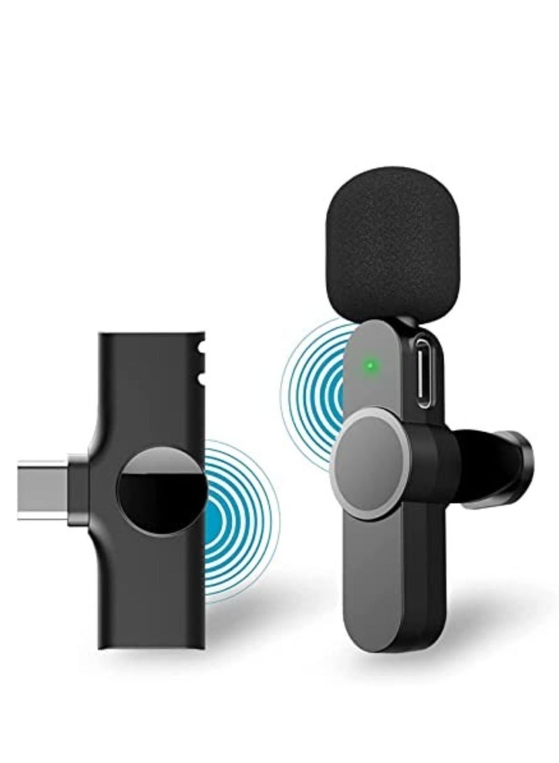 2 in 1 iphone or type-c Wireless Lavalier Microphone For IPhone, Plug Play, Portable Audio Video Recording Mic for Youtube, Live Stream, Vlog, Interview, Laptops PC - Image 1