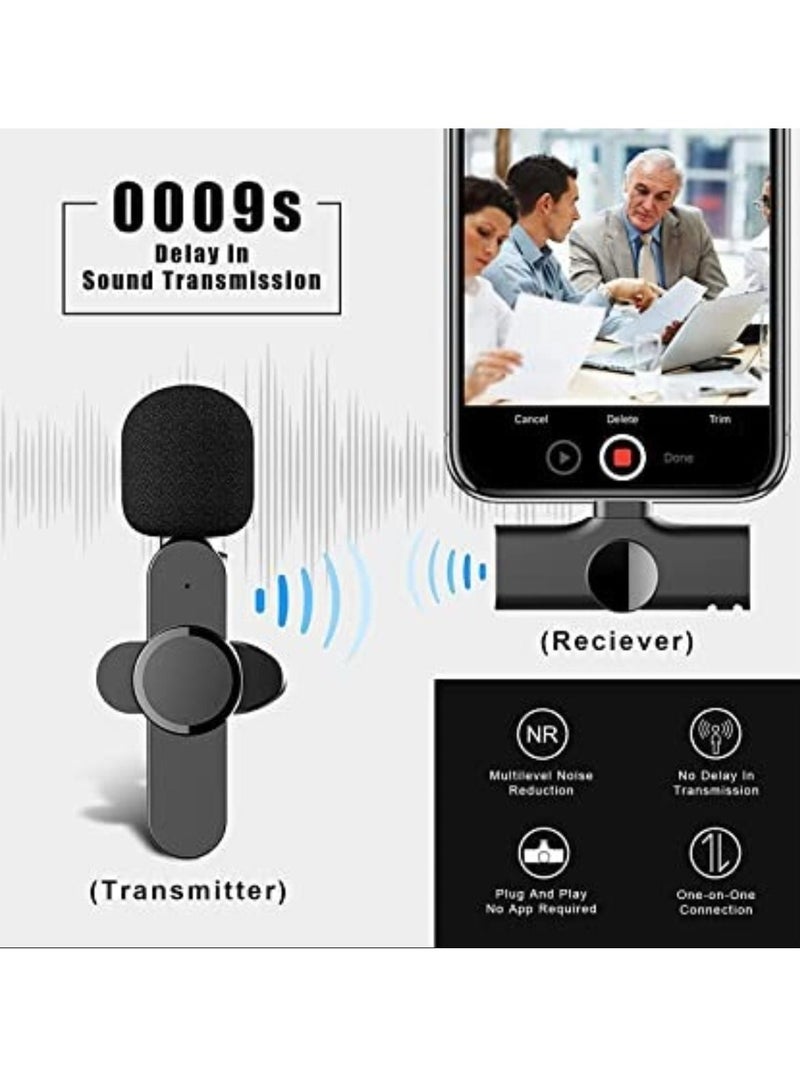 2 in 1 iphone or type-c Wireless Lavalier Microphone For IPhone, Plug Play, Portable Audio Video Recording Mic for Youtube, Live Stream, Vlog, Interview, Laptops PC - Image 4