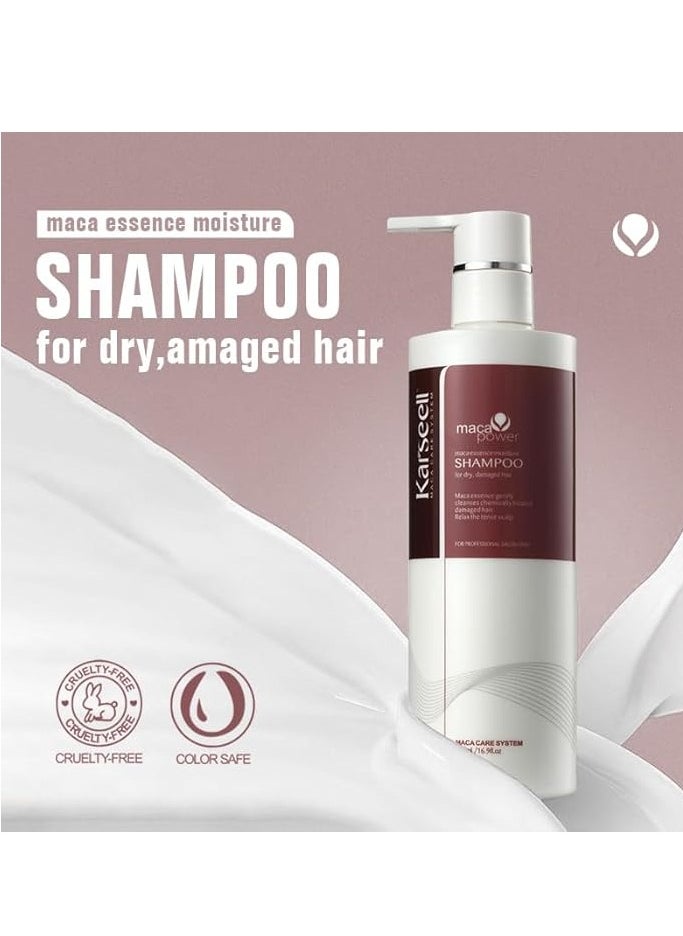 Karseell KARSEELL Maca Essence Moisture Shampoo for dry, damaged hair 500 ML  - Image 2
