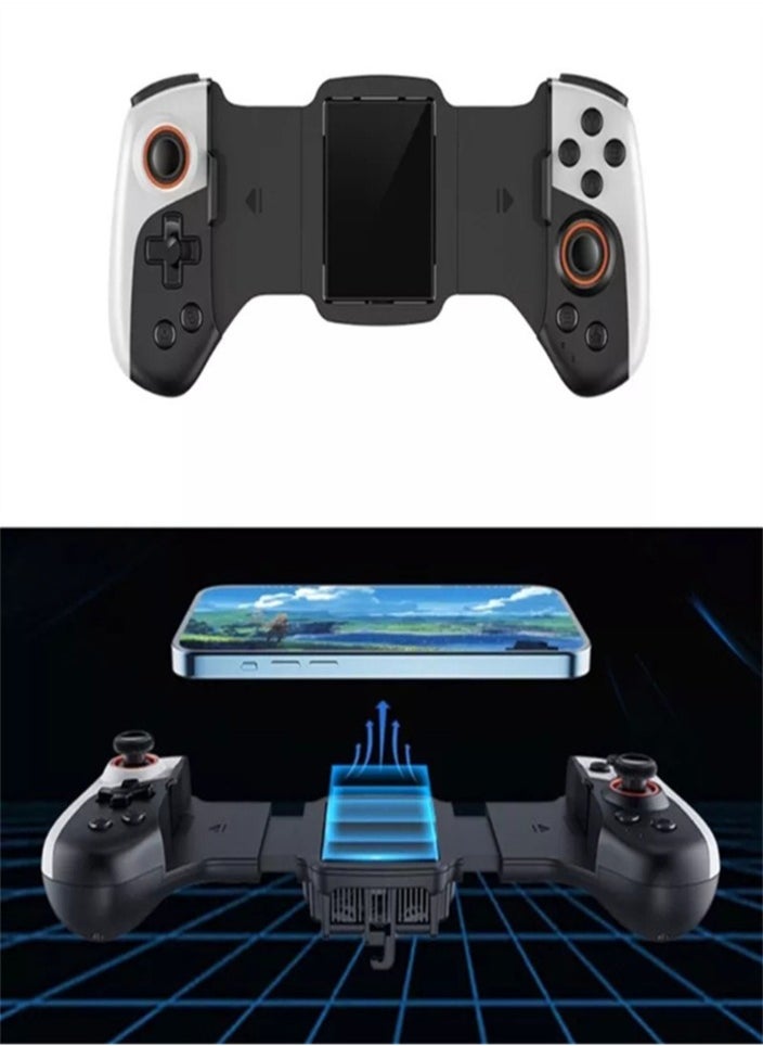 Generic - 2 IN 1 Telescopic Gamepad Type C Cooling Wireless Mobile Gaming Controller Dual Joystick 300mAh for iPhone Android Phone Switch PC - Image 1