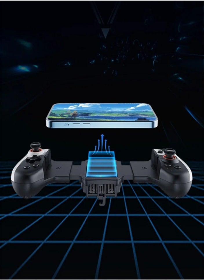 Generic - 2 IN 1 Telescopic Gamepad Type C Cooling Wireless Mobile Gaming Controller Dual Joystick 300mAh for iPhone Android Phone Switch PC - Image 1