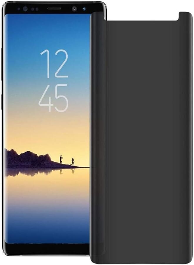 for Note 8 Screen Protector Privacy Tempered Glass Anti Spy, 2 Pack [Scratch Resistant][3D Arc Edge] 9H Hardness Glass Film for Samsung Galaxy Note 8, Case Friendly