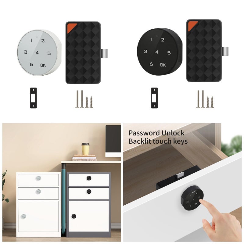 Black Digital Combination Lock With Security Code For Cabinets Tool Box Easy Mounting - Image 3