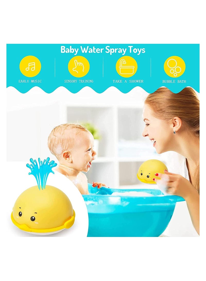 واي آند دي Baby Bath Toy, Pool Water Toys for Kids Duck Induction Spray Toy with LED Light, Bathtub Fun Time Tub Gift Colorful Lights Babies Fall in Love - Image 4