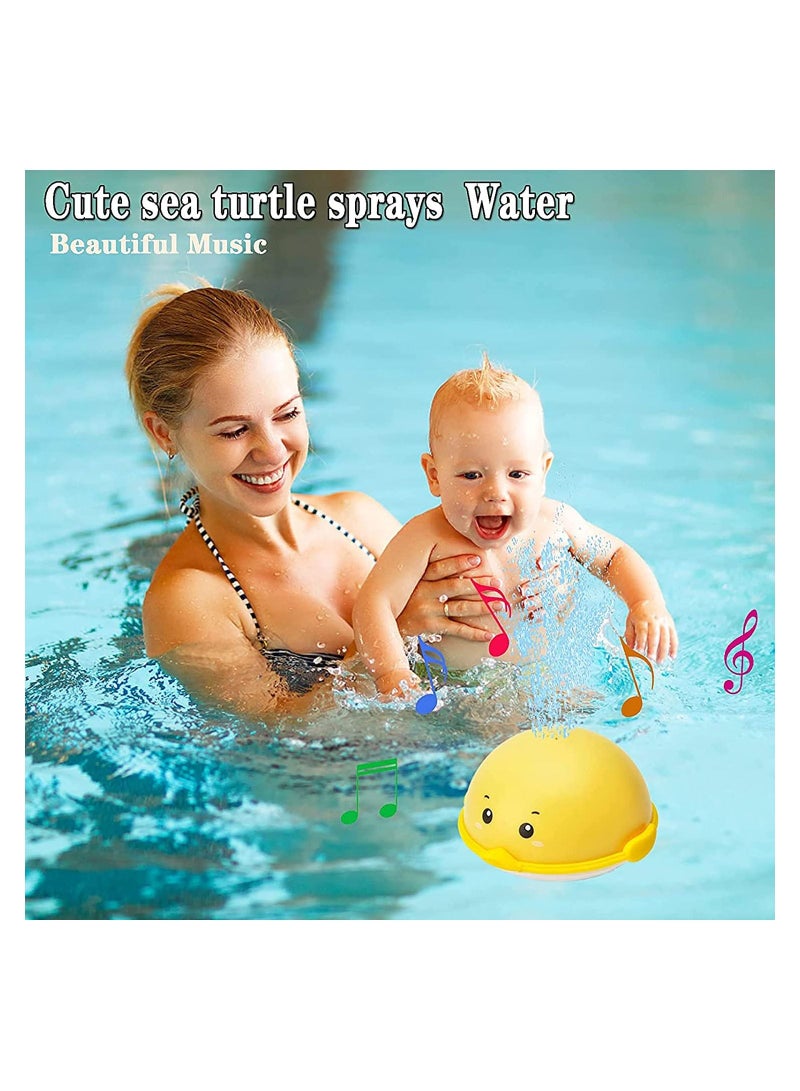 واي آند دي Baby Bath Toy, Pool Water Toys for Kids Duck Induction Spray Toy with LED Light, Bathtub Fun Time Tub Gift Colorful Lights Babies Fall in Love - Image 3