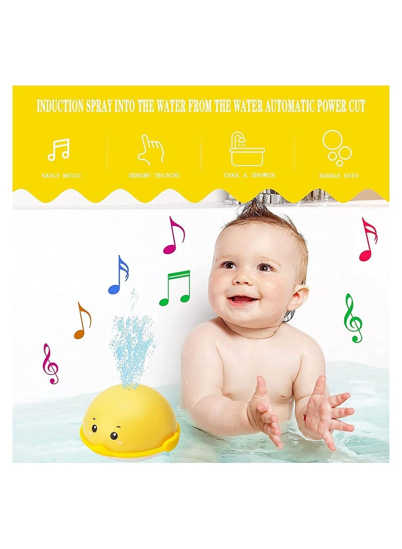 واي آند دي Baby Bath Toy, Pool Water Toys for Kids Duck Induction Spray Toy with LED Light, Bathtub Fun Time Tub Gift Colorful Lights Babies Fall in Love - Image 2
