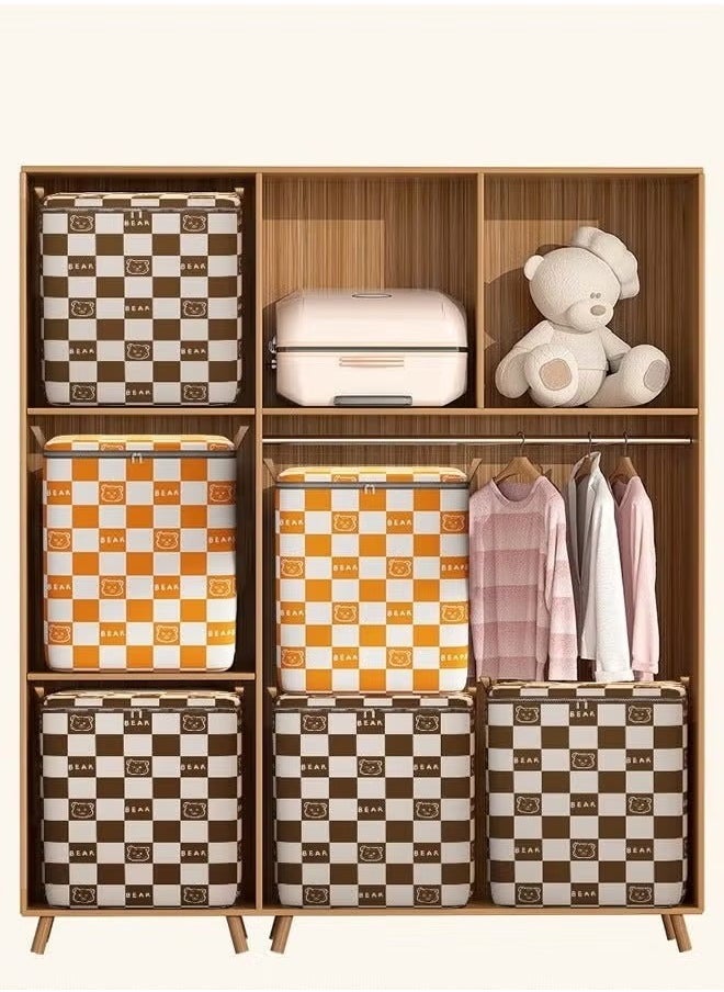 Generic - Storage bag, Foldable Thick Fabric Blanket Storage Bags, Containers for Organizing Bedroom, Closet, Clothing, Comforter,Closet Organization with Handle，Made of high - quality non - woven fabric, it's extra thick, ensuring durability. It offers excellent dust - proof and moisture - proof protection. The soft handles make it easy to carry. - Image 1