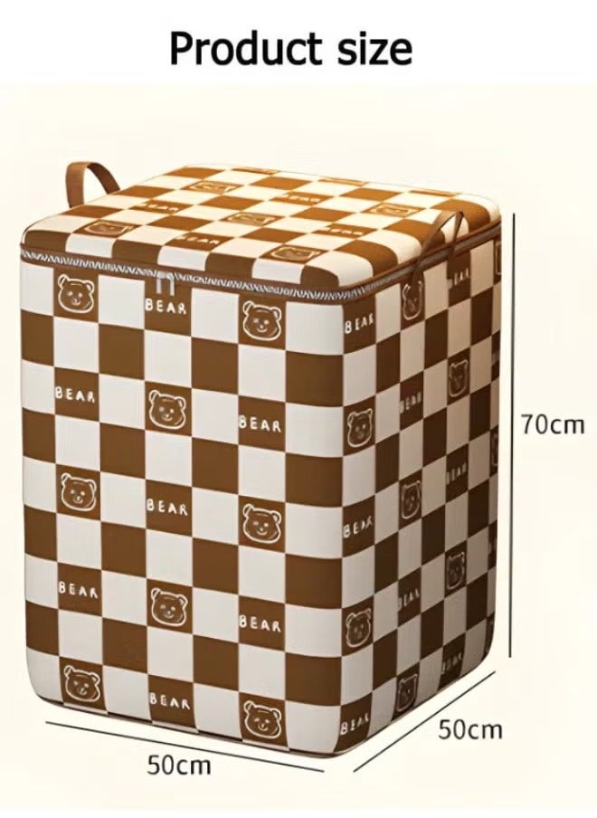 Generic - Storage bag, Foldable Thick Fabric Blanket Storage Bags, Containers for Organizing Bedroom, Closet, Clothing, Comforter,Closet Organization with Handle，Made of high - quality non - woven fabric, it's extra thick, ensuring durability. It offers excellent dust - proof and moisture - proof protection. The soft handles make it easy to carry. - Image 1