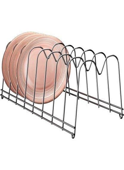 LEVON LEVON Stainless Steel Plate Rack Dish Rack Plate Stand Dish Stand Lid Holder Utensil Rack for Kitchen Size 140 X 320 X 130 mm Special Nano Coating  - Image 1