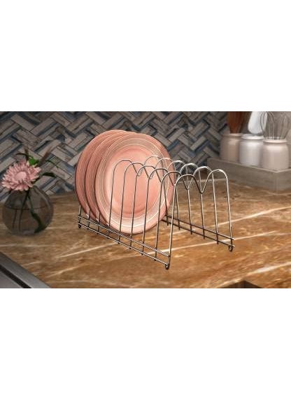 LEVON LEVON Stainless Steel Plate Rack Dish Rack Plate Stand Dish Stand Lid Holder Utensil Rack for Kitchen Size 140 X 320 X 130 mm Special Nano Coating  - Image 2