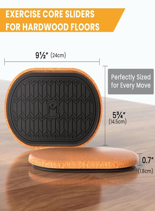 MUYOS Sliders for Working Out 2 Pack 9-1/2 Inch x 5-3/4 Inch Oval Exercise Core Sliders for Hardwood Floors, Sliding Discs for Strength Training and Core Workouts Home Gym Fitness - Image 5