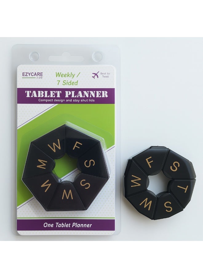 EzyCare مخطط الأقراص الأسبوعي ذو 7 جوانب