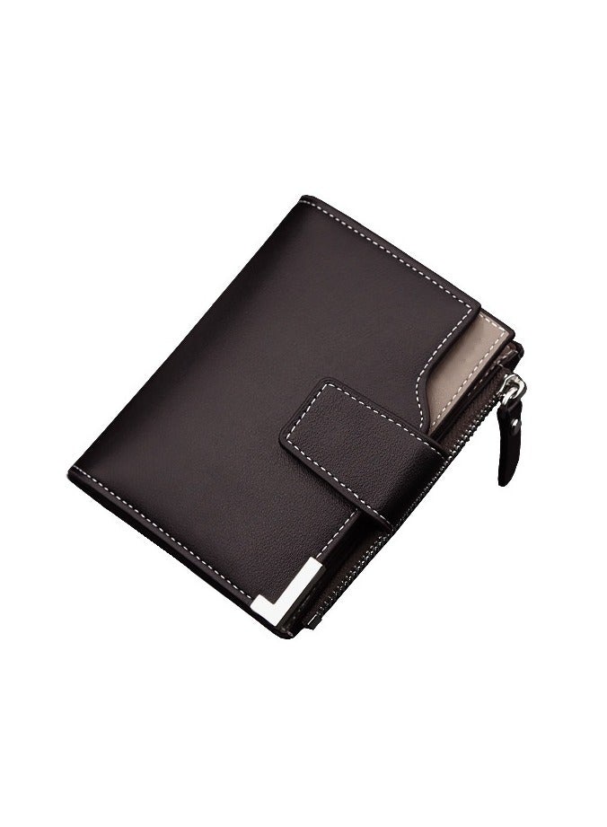 New Vertical Multi-Functional Fashion Card Bag With Zipper Buckle Wallet