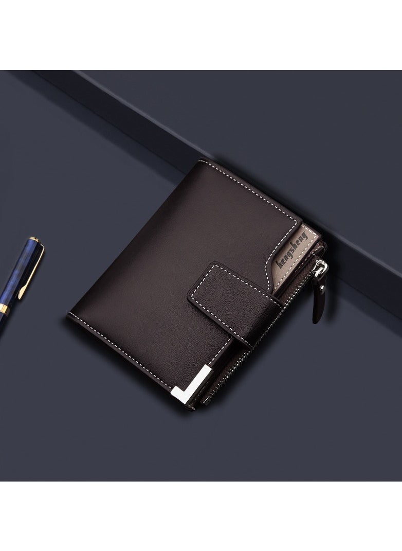 KUYING New Vertical Multi-Functional Fashion Card Bag With Zipper Buckle Wallet 