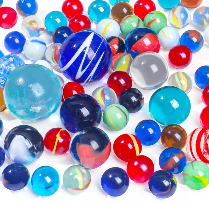 85PCS GLASS MARBLES FOR VASES VASE FILLER FLOWER CANDLE CRAFTS CENTERPIECES AND WEDDING DECORATION