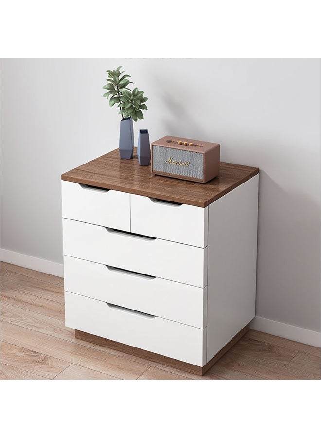 خزانة ذات أدراج، خزانة تخزين خشبية ذات أدراج، خزانة ذات أدراج لغرفة النوم، 60*40*68 سم، أبيض، 203DG5 - Image 4