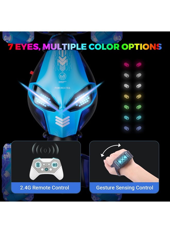 Powerextra Powerextra RC Stunt Car Toys for 6-12 Year Old Kids - 4WD Remote Control Car - Gesture Sensor - Double Sided Rotating RC Car - Lights, Music - Perfect for Boys & Girls' Birthday  - Image 3