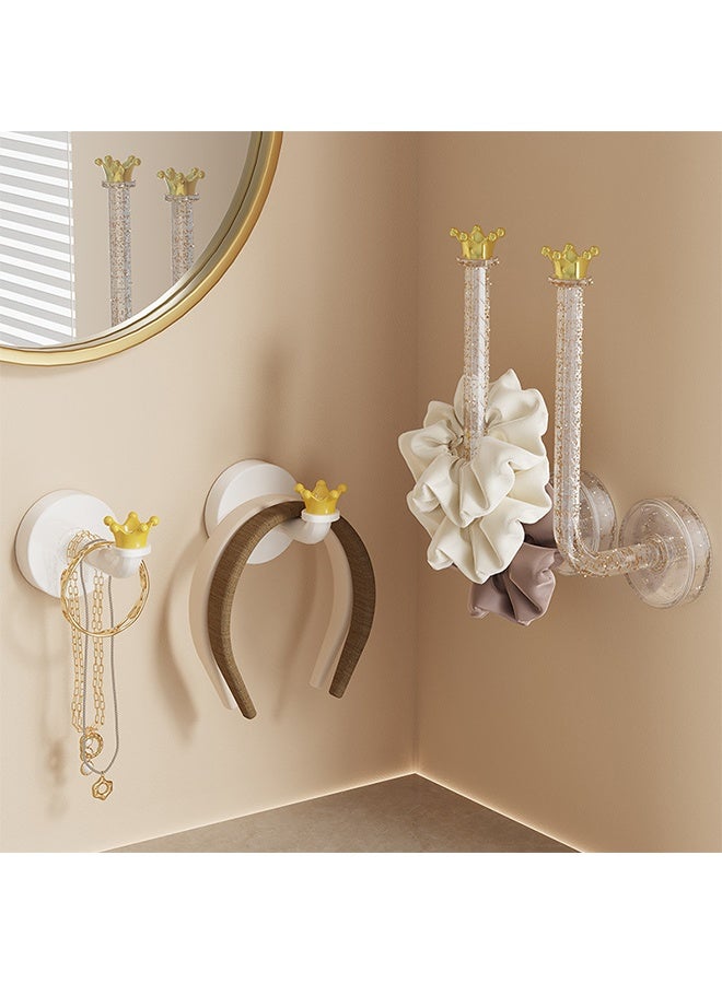 2-Pack Little Crown Wall Hooks, Creative Hooks for Hanging Keys and Small Items, Suitable for Entryway, Bedroom, Office - Image 2