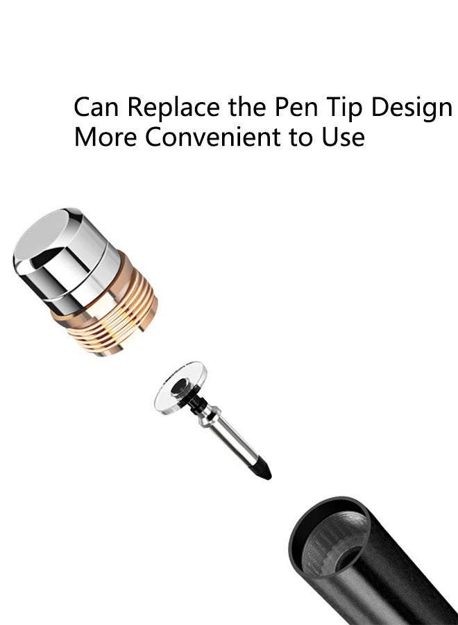 Universal Stylus Pens for Touch Screens, Sensitivity  Precision Stylus with Magnetic Suction Pen Cap, Capacitive Stylus for iPad iPhone All Universal Touch Screen Devices Writing Drawing (Black) - Image 2