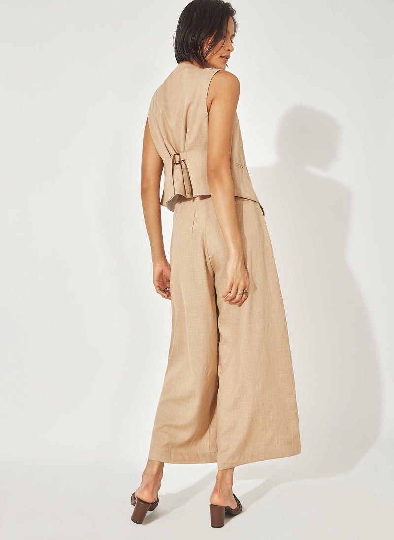 The Label Life Women's Formal Waistcoat - Sand Beige, Multicolour - Image 5