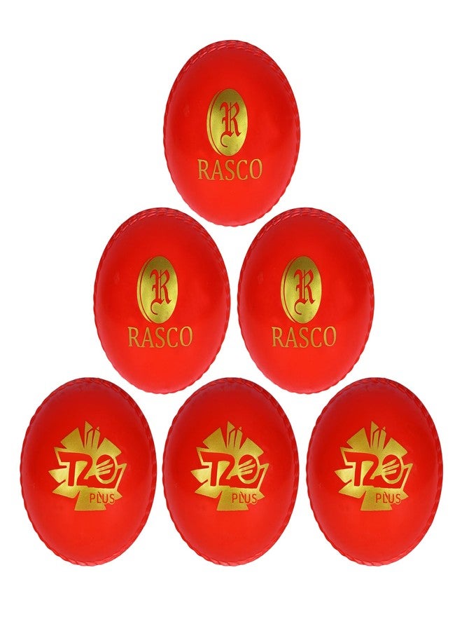 RASCO Plus Professional Cricket Ball, Red Rubber, Training and Practice Ball - Image 1