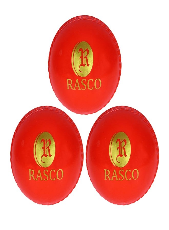 RASCO Plus Professional Cricket Ball, Red Rubber, Training and Practice Ball - Image 3