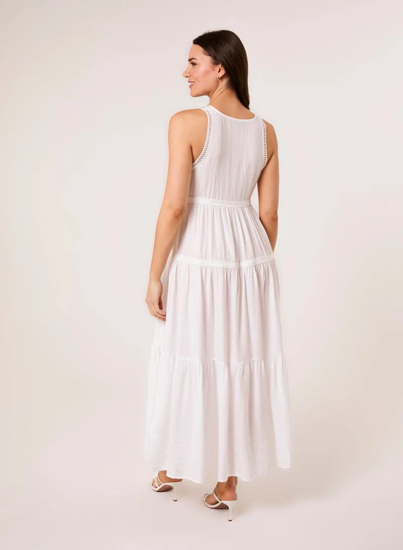 Blue Vanilla Maxi V Neck Dress