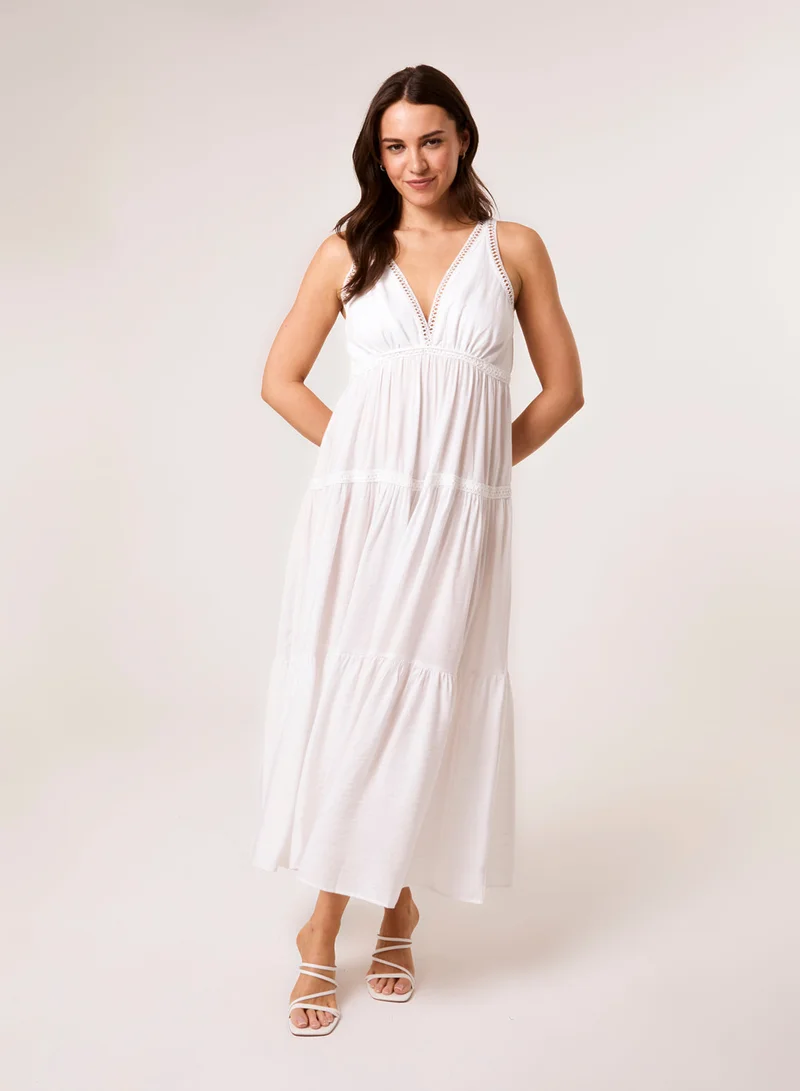 Blue Vanilla Maxi V Neck Dress