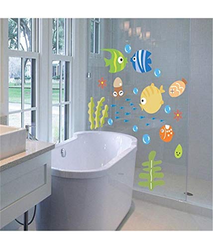 Sticker Yard StickersYard Bathroom Sea Fishes Wall Sticker Color - Multicolor (Size 58 cm X 63 cm) - Image 4
