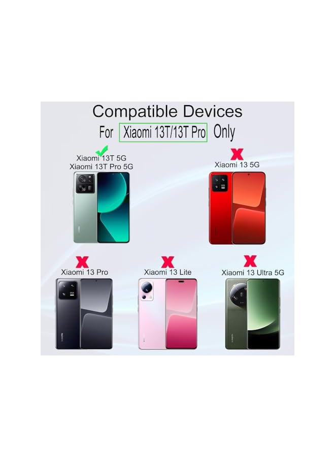 Ibywind 2 Pack Screen Protector For Xiaomi 13T 13T Pro 5G 6.67 Inch Not For Xiaomi 13 13 Pro 13 Lite 13 Ultra 5G 9H Hardness Tempered Glass With 1Pc Camera Lens Protector 1Pc Back Carbon Fiber Film - Image 2