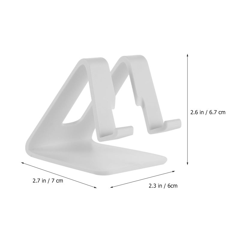 White Plastic Desktop Phone Stand Holder For Mobile And Tablet Office Travel - Image 3