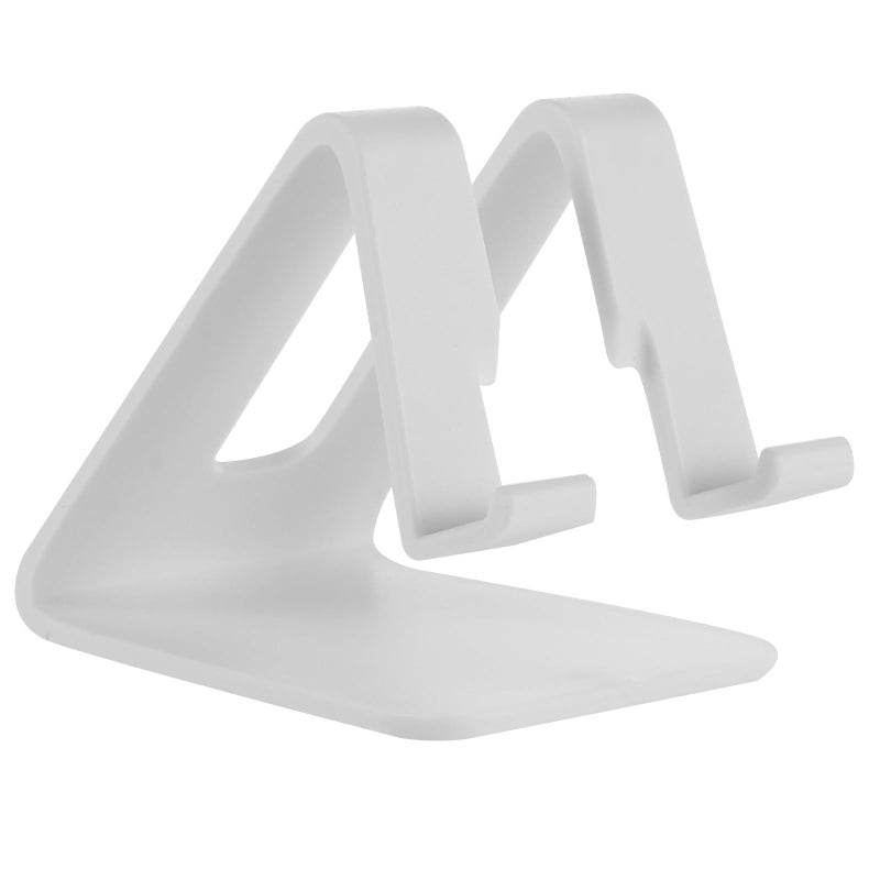 White Plastic Desktop Phone Stand Holder For Mobile And Tablet Office Travel - Image 2