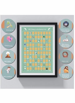 KASTWAVE Scratch Off Poster, KASTWAVE 100 Things To Do Bucket List Scratch Off Poster, 100 Dates Bucket List Scratch Poster for Room Decor, Easy to Scrape Down 24 x 16 inches  - Image 2