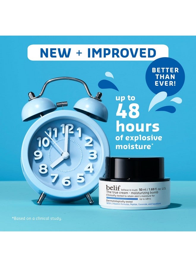 بليف كريم مرطب ترو كريم 25 مل، 48 ساعة من الترطيب، ببتيد، سيراميد، سكوالين، يعيد حاجز البشرة، كريم يومي للوجه، لجميع أنواع البشرة، مرطب للعناية بالبشرة من ماركة كورية - Image 2