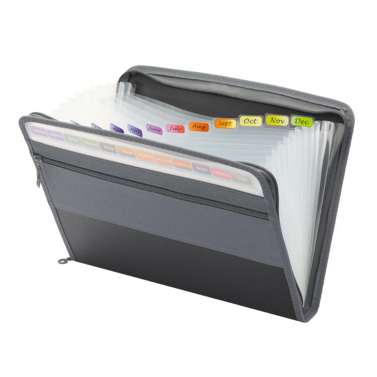 Explosive Zipper Organ Bag Folder Large Capacity Multi-Layer Folder A4 Storage Bag File Bag - Image 3