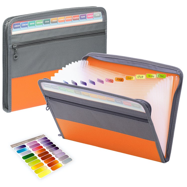 Explosive Zipper Organ Bag Folder Large Capacity Multi-Layer Folder A4 Storage Bag File Bag - Image 1