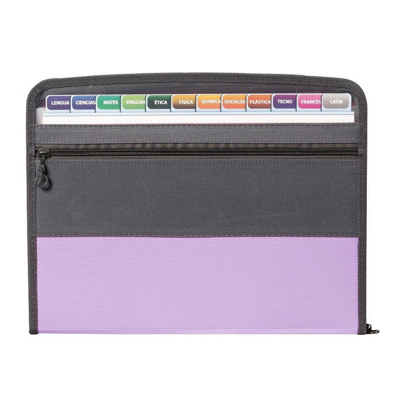 Explosive Zipper Organ Bag Folder Large Capacity Multi-Layer Folder A4 Storage Bag File Bag - Image 5